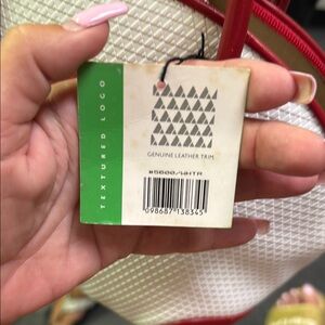 Liz Claiborne White and Red Satchel Bag